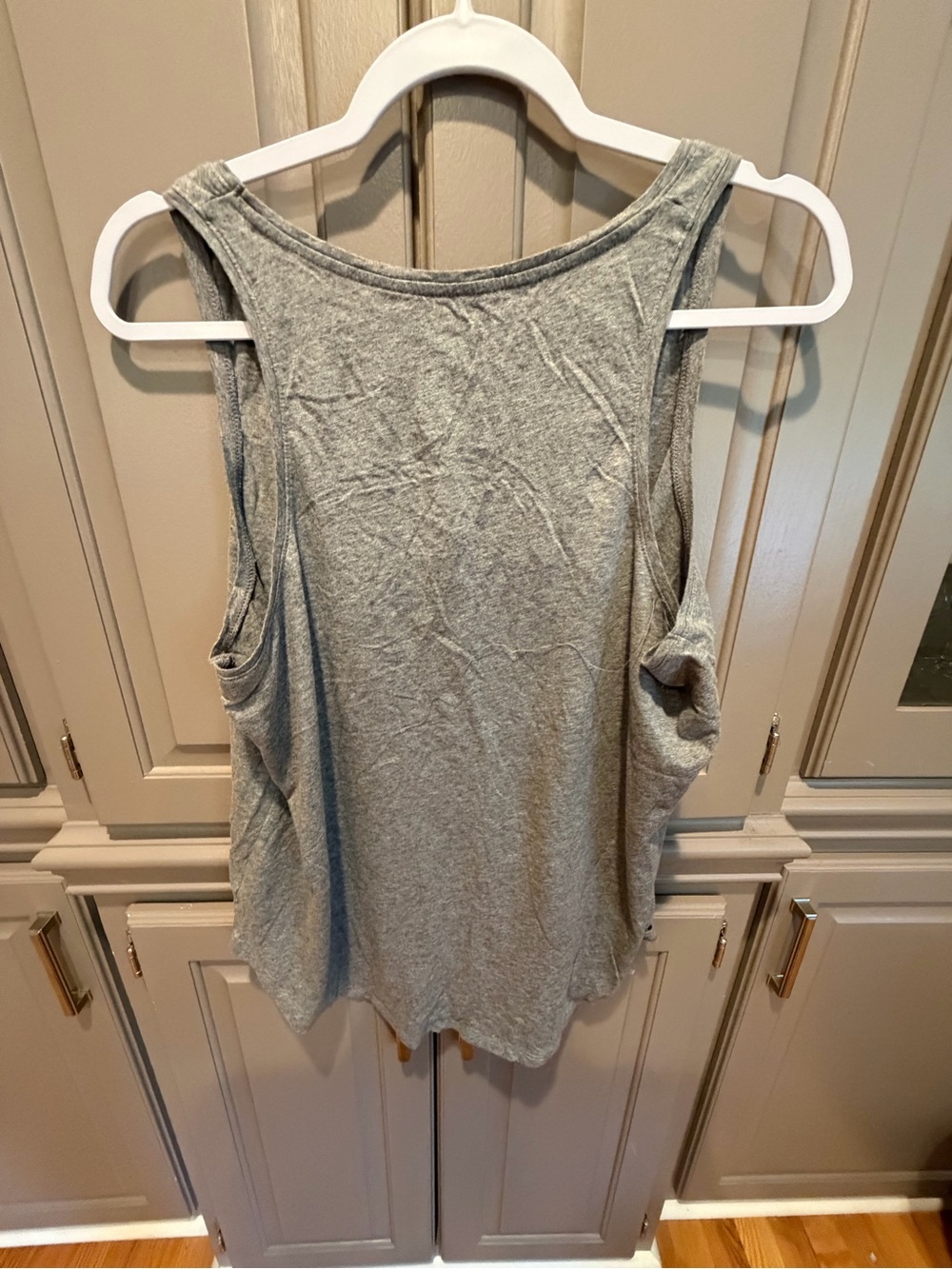 Old Navy Gray 'Beach Please' Relaxed Tank Top - Heather Gray with White Print - Picture 4 of 5